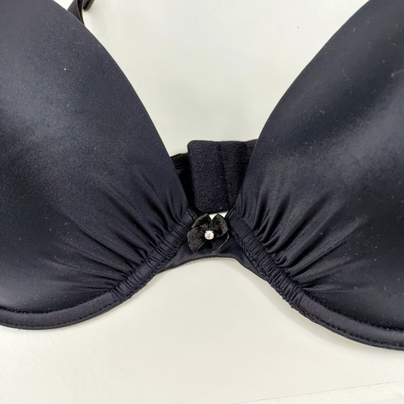 Lily of France Perfect Lift Padded Black T-Shirt Bra Plus Size 38C - Picture 9 of 11